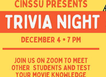December 4 CINSSU Trivia Night